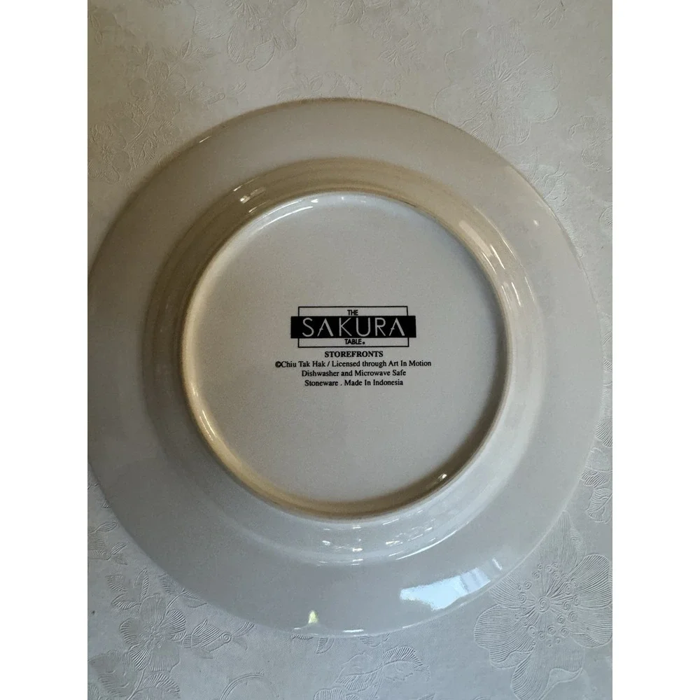 Vins De Bourgogne Sakura French Bistro Plate By Chiu Tak Hak Art In Motion